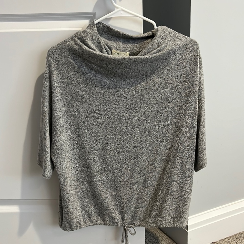 Gray cowl neck sweater
